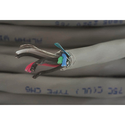 Alpha Wire Twisted Pair Data Cable, 4 Pairs, 0.22 mm², 8 Cores, 24 AWG, Screened, 30m, Grey Sheath