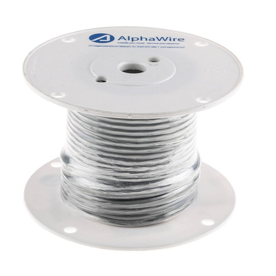 Alpha Wire Twisted Pair Data Cable, 2 Pairs, 0.35 mm², 4 Cores, 22 AWG, Screened, 30m, Grey Sheath