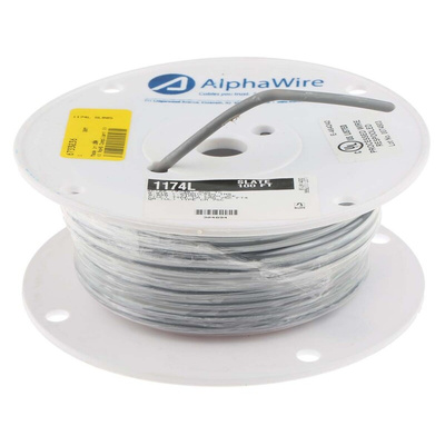 Alpha Wire Multicore Data Cable, 0.35 mm², 4 Cores, 22 AWG, Unscreened, 30m, Grey Sheath
