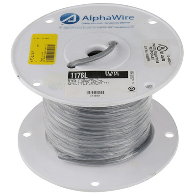 Alpha Wire Multicore Data Cable, 0.35 mm², 6 Cores, 22 AWG, Unscreened, 30m, Grey Sheath