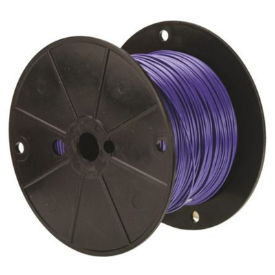 Alpha Wire Twisted Pair Data Cable, 1 Pairs, 0.32 mm², 2 Cores, 22 AWG, Screened, 305m, Purple Sheath