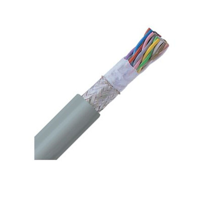 Lapp Twisted Pair Data Cable, 1 Pairs, 0.5 mm², 2 Cores, 20 AWG, Screened, Grey Sheath