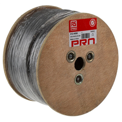 RS PRO Twisted Pair Data Cable, 3 Pairs, 0.33 mm², 6 Cores, 22 AWG, Screened, 50m, Grey Sheath