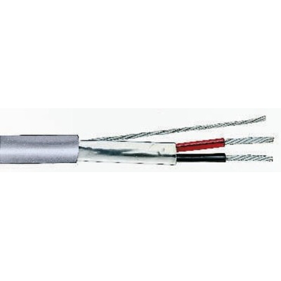 RS PRO Twisted Pair Data Cable, 1 Pairs, 0.35 mm², 2 Cores, 22 AWG, Screened, 500m, Grey Sheath