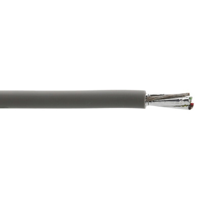 RS PRO Multicore Data Cable, 2 Pairs, 0.76 mm², 4 Cores, 24 AWG, Screened, 100m, Grey Sheath