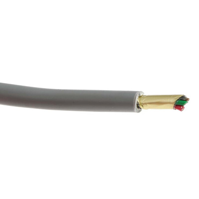 RS PRO Multicore Data Cable, 0.22 mm², 5 Cores, 24 AWG, Screened, 100m, Grey Sheath