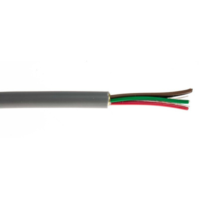 RS PRO Multicore Data Cable, 0.22 mm², 5 Cores, 24 AWG, Screened, 500m, Grey Sheath
