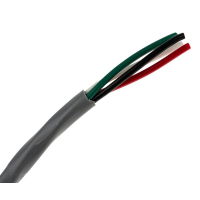 Alpha Wire Control Cable, 0.56 mm², 4 Cores, 20 AWG, Unscreened, 30m, Grey Sheath
