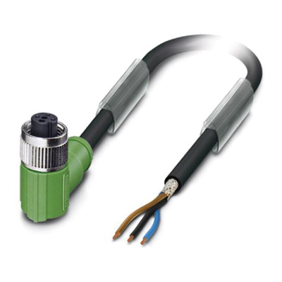 Phoenix Contact Female 3 way M12 to Sensor Actuator Cable, 3m