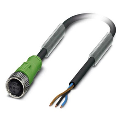 Phoenix Contact Female 3 way M12 to 3 way Unterminated Sensor Actuator Cable, 3m