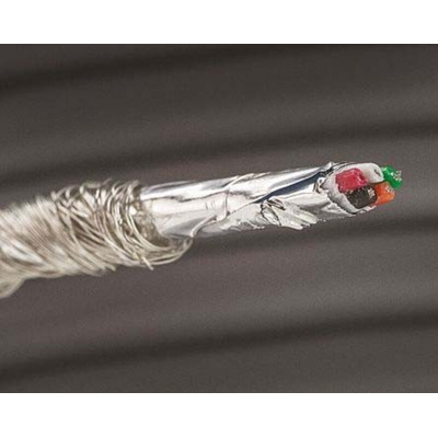 Alpha Wire Xtra-Guard Flex Data Cable, 5 Cores, 0.14 mm², Screened, 30m, Grey PVC Sheath, 26 AWG