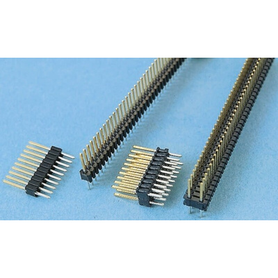 Samtec TMS Series Straight Through Hole Pin Header, 26 Contact(s), 1.27mm Pitch, 2 Row(s), Unshrouded