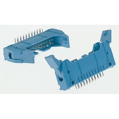TE Connectivity AMP-LATCH, 2.54mm Pitch, 14 Way, 2 Row, Straight PCB Header, Through Hole