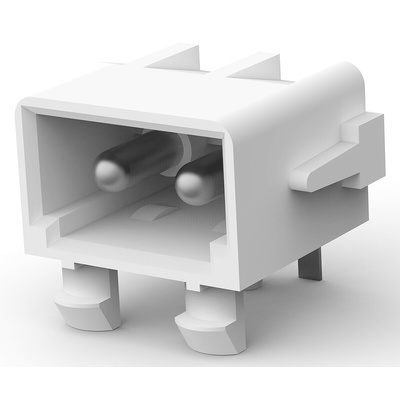 TE Connectivity Commercial MATE-N-LOK Series Right Angle Through Hole PCB Header, 2 Contact(s), 5.08mm Pitch, 1 Row(s),