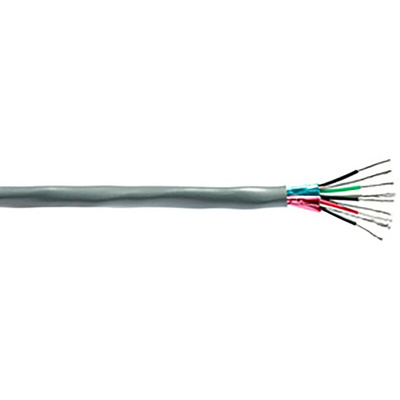 Belden Twisted Pair Data Cable, 9 Pairs, 0.33 mm², 18 Cores, 22 AWG, Screened, 30m, Chrome Sheath