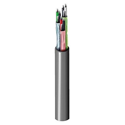 Belden Twisted Pair Data Cable, 3 Pairs, 0.33 mm², 6 Cores, 22 AWG, Screened, 152m, Chrome Sheath
