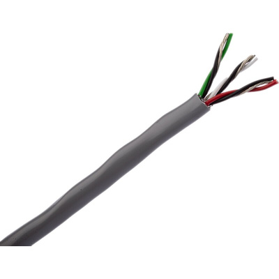 Belden Twisted Pair Data Cable, 3 Pairs, 0.33 mm², 6 Cores, 22 AWG, Screened, 152m, Chrome Sheath