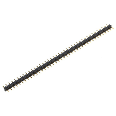 Stelvio Kontek 471 Series Straight Through Hole Pin Header, 40 Contact(s), 2.54mm Pitch, 1 Row(s), Unshrouded