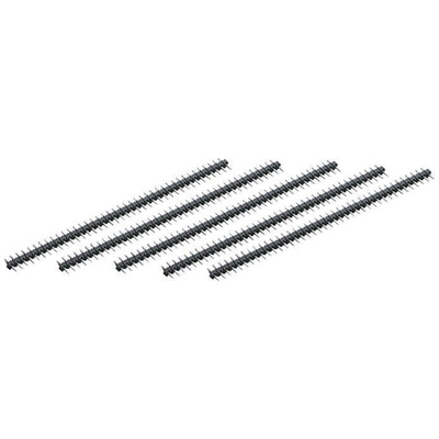 Stelvio Kontek 473 Series Straight Through Hole Pin Header, 40 Contact(s), 2.54mm Pitch, 2 Row(s), Unshrouded