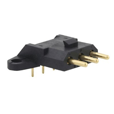 Souriau SMS Series Right Angle Through Hole PCB Header, 3 Contact(s), 5.08mm Pitch, 1 Row(s), Shrouded