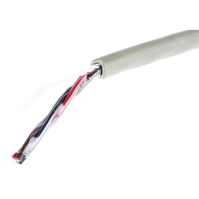 Alpha Wire Multicore Data Cable, 0.23 mm², 3 Cores, 24 AWG, Unscreened, 100m, Grey Sheath
