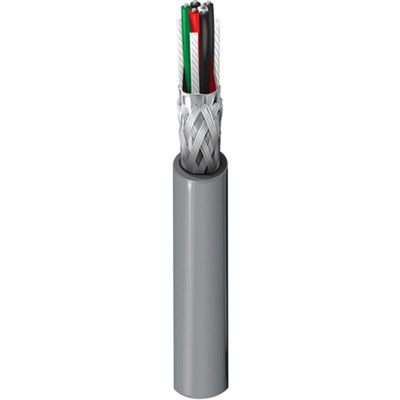 Belden Twisted Pair Data Cable, 3 Pairs, 0.07 mm², 6 Cores, 28 AWG, Screened, 152m, Chrome Sheath