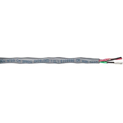 Belden Twisted Pair Data Cable, 2 Pairs, 0.23 mm², 4 Cores, 24 AWG, Screened, 304m, Chrome Sheath