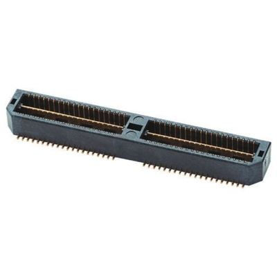 Samtec QTE Series Straight Surface Mount PCB Header, 80 Contact(s), 0.8mm Pitch, 2 Row(s), Shrouded