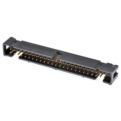 3M 2500 Series Right Angle Through Hole PCB Header, 50 Contact(s), 2.54mm Pitch, 2 Row(s), Shrouded
