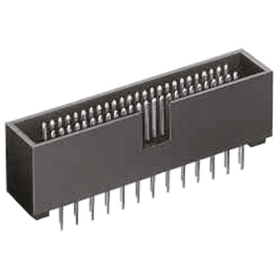 Hirose HIF6 Series Straight Through Hole PCB Header, 50 Contact(s), 1.27mm Pitch, 2 Row(s), Shrouded