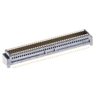 Molex SlimStack Series Straight Surface Mount PCB Header, 80 Contact(s), 0.5mm Pitch, 2 Row(s), Shrouded