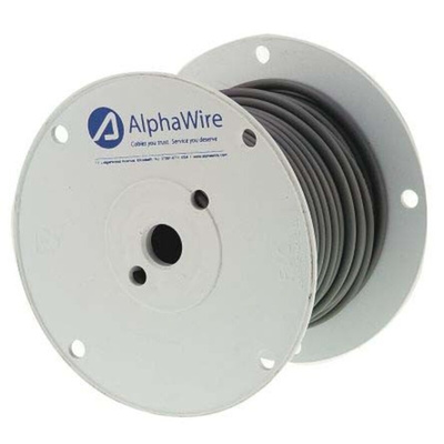 Alpha Wire Multicore Data Cable, 0.35 mm², 7 Cores, 22 AWG, Unscreened, 30m, Grey Sheath