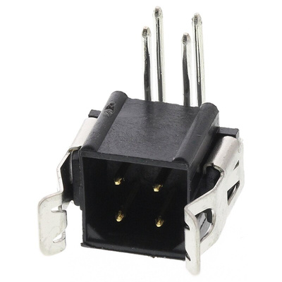 HARWIN Datamate L-Tek Series Right Angle Through Hole PCB Header, 4 Contact(s), 2.0mm Pitch, 2 Row(s), Shrouded