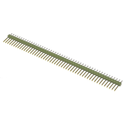 TE Connectivity AMPMODU MOD II Series Straight Through Hole Pin Header, 50 Contact(s), 2.54mm Pitch, 1 Row(s),