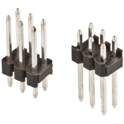 HARWIN M20 Series Straight Through Hole Pin Header, 10 Contact(s), 2.54mm Pitch, 2 Row(s), Unshrouded