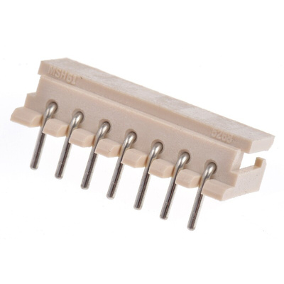 Molex SPOX Series Right Angle Through Hole PCB Header, 7 Contact(s), 2.5mm Pitch, 1 Row(s), Shrouded