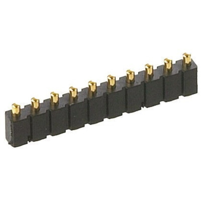 Preci-Dip Straight Surface Mount Spring Loaded Connector, 8 Contact(s), 2.54mm Pitch, 1 Row(s), Shrouded