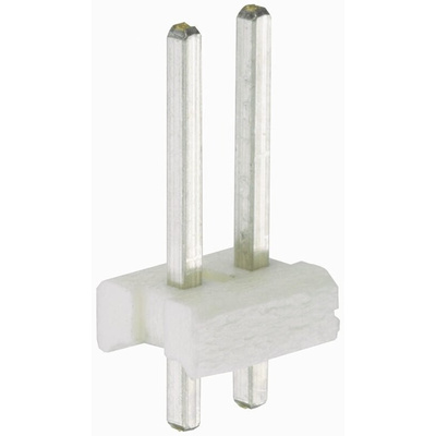 TE Connectivity MTA-156 Series Right Angle Through Hole Pin Header, 4 Contact(s), 3.96mm Pitch, 1 Row(s), Unshrouded