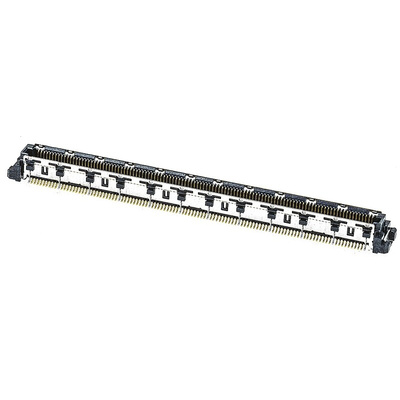 TE Connectivity Free Height Series Straight Surface Mount PCB Header, 220 Contact(s), 0.5mm Pitch, 2 Row(s), Shrouded
