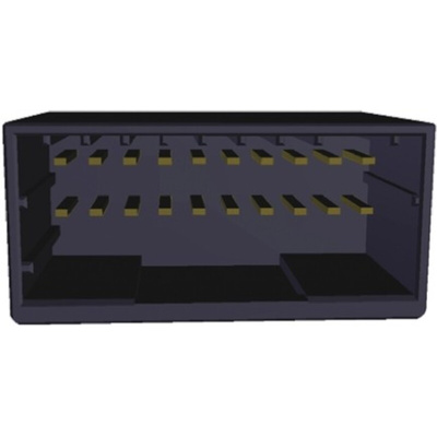 TE Connectivity Dynamic 2000 Series Straight Through Hole PCB Header, 20 Contact(s), 2.5mm Pitch, 2 Row(s), Shrouded