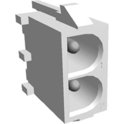 TE Connectivity MATE-N-LOK II Series Straight Through Hole PCB Header, 2 Contact(s), 6.35mm Pitch, 1 Row(s), Shrouded