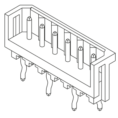 Molex SPOX Series Straight Through Hole Pin Header, 4 Contact(s), 2.5mm Pitch, 1 Row(s), Unshrouded