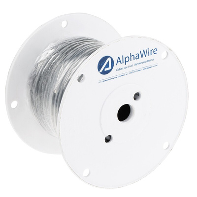 Alpha Wire Multicore Data Cable, 0.23 mm², 2 Cores, 24 AWG, Unscreened, 50m, Grey Sheath