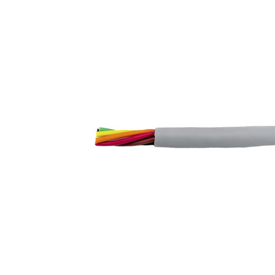 Alpha Wire Multicore Data Cable, 0.23 mm², 6 Cores, 24 AWG, Unscreened, 50m, Grey Sheath