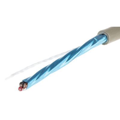 Alpha Wire Multicore Data Cable, 0.35 mm², 3 Cores, 22 AWG, Screened, 50m, Grey Sheath