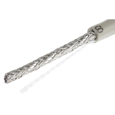 Alpha Wire Multicore Data Cable, 0.81 mm², 2 Cores, 18 AWG, Screened, 50m, Grey Sheath