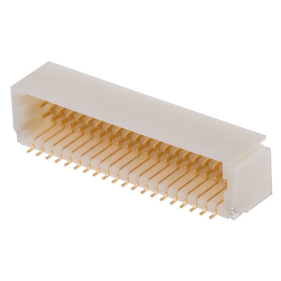 JST SHD Series Right Angle Surface Mount PCB Header, 40 Contact(s), 1.0mm Pitch, Shrouded