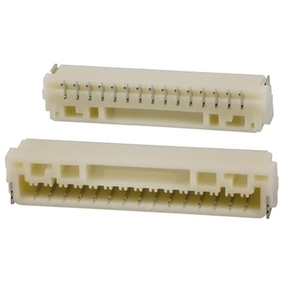 JST GH Series Right Angle Surface Mount PCB Header, 15 Contact(s), 1.25mm Pitch, Shrouded