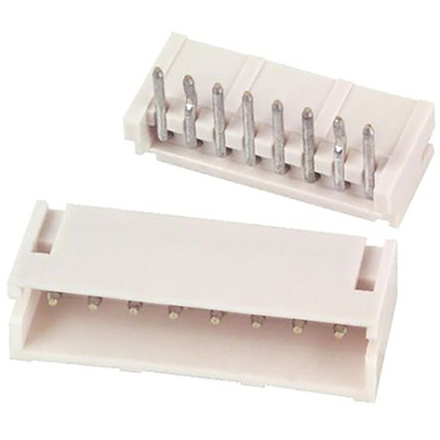 JST ZH Series Right Angle Through Hole PCB Header, 8 Contact(s), 1.5mm Pitch, 1 Row(s), Shrouded