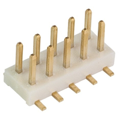 Hirose A3A Series Straight Surface Mount Pin Header, 10 Contact(s), 2.0mm Pitch, 2 Row(s), Unshrouded